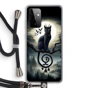 CaseCompany Moonlight Companions: Samsung Galaxy A72 5G Transparant Hoesje met koord