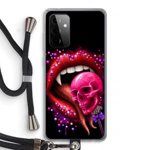 CaseCompany Dodelijk zoet: Samsung Galaxy A72 5G Transparant Hoesje met koord