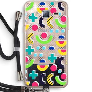 CaseCompany 8-bit N°1: Samsung Galaxy J3 (2016) Transparant Hoesje met koord