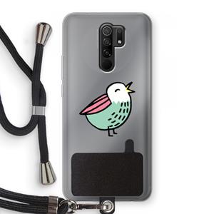 CaseCompany Birdy: Xiaomi Redmi 9 Transparant Hoesje met koord