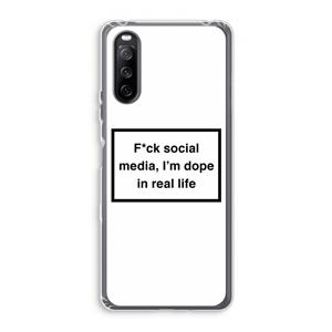 CaseCompany I'm dope: Sony Xperia 10 III Transparant Hoesje