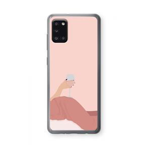 CaseCompany Wine: Samsung Galaxy A31 Transparant Hoesje
