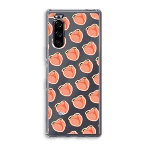 CaseCompany Just peachy: Sony Xperia 5 Transparant Hoesje