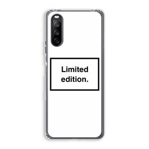 CaseCompany Limited edition: Sony Xperia 10 III Transparant Hoesje