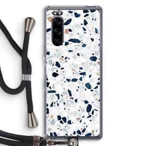 CaseCompany Terrazzo N°1: Sony Xperia 5 Transparant Hoesje met koord