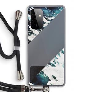 CaseCompany Golven: Samsung Galaxy A72 5G Transparant Hoesje met koord