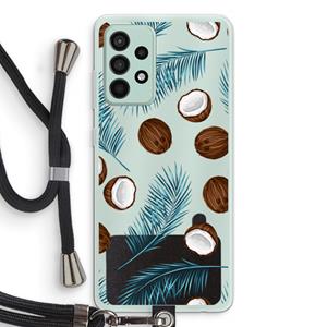 CaseCompany Kokosnoot roze: Samsung Galaxy A52s 5G Transparant Hoesje met koord