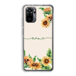 CaseCompany Zonnebloemen: Xiaomi Redmi Note 10 Pro Transparant Hoesje