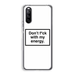 CaseCompany My energy: Sony Xperia 10 III Transparant Hoesje