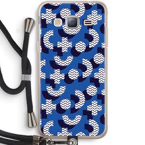 CaseCompany 8-bit N°5: Samsung Galaxy J3 (2016) Transparant Hoesje met koord