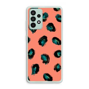 CaseCompany Pink Cheetah: Samsung Galaxy A52s 5G Transparant Hoesje