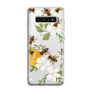 CaseCompany No flowers without bees: Samsung Galaxy S10 4G Transparant Hoesje