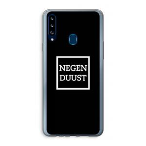 CaseCompany Negenduust black: Samsung Galaxy A20s Transparant Hoesje