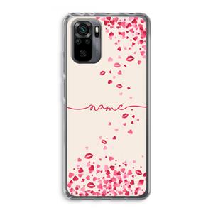 CaseCompany Hartjes en kusjes: Xiaomi Redmi Note 10 Pro Transparant Hoesje