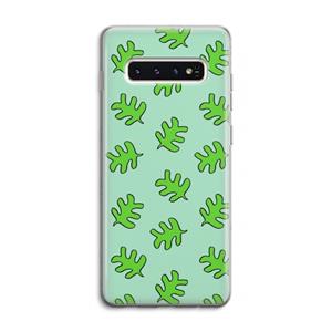CaseCompany Groene blaadjes: Samsung Galaxy S10 4G Transparant Hoesje