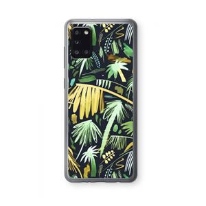 CaseCompany Tropical Palms Dark: Samsung Galaxy A31 Transparant Hoesje