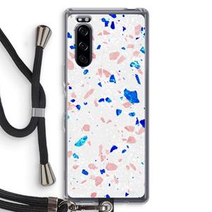 CaseCompany Terrazzo N°6: Sony Xperia 5 Transparant Hoesje met koord