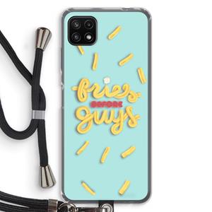 CaseCompany Always fries: Samsung Galaxy A22 5G Transparant Hoesje met koord