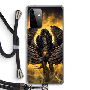 CaseCompany Pegasus: Samsung Galaxy A72 5G Transparant Hoesje met koord