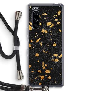 CaseCompany Terrazzo N°7: Sony Xperia 5 Transparant Hoesje met koord