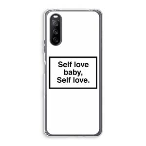 CaseCompany Self love: Sony Xperia 10 III Transparant Hoesje