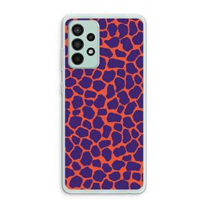 CaseCompany Purple Giraffe: Samsung Galaxy A52s 5G Transparant Hoesje