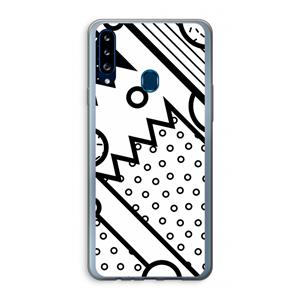 CaseCompany Pop Art #4: Samsung Galaxy A20s Transparant Hoesje