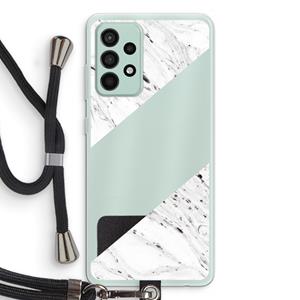 CaseCompany Biggest stripe: Samsung Galaxy A52s 5G Transparant Hoesje met koord