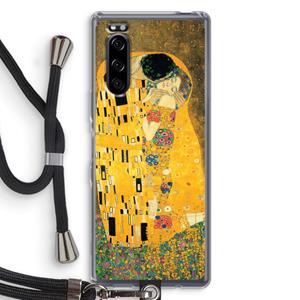 CaseCompany Der Kuss: Sony Xperia 5 Transparant Hoesje met koord