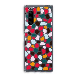 CaseCompany Colored Giraffe: Sony Xperia 5 Transparant Hoesje