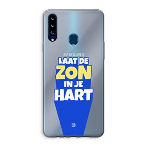 CaseCompany Laat de zon in je hart: Samsung Galaxy A20s Transparant Hoesje