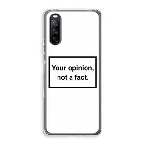 CaseCompany Your opinion: Sony Xperia 10 III Transparant Hoesje