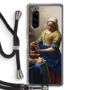 CaseCompany The Milkmaid: Sony Xperia 5 Transparant Hoesje met koord