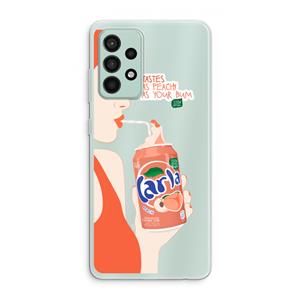 CaseCompany Peach please!: Samsung Galaxy A52s 5G Transparant Hoesje