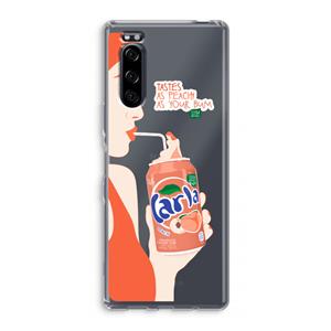 CaseCompany Peach please!: Sony Xperia 5 Transparant Hoesje