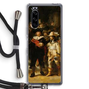 CaseCompany De Nachtwacht: Sony Xperia 5 Transparant Hoesje met koord