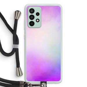 CaseCompany Clouds pastel: Samsung Galaxy A52s 5G Transparant Hoesje met koord