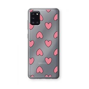 CaseCompany Ondersteboven verliefd: Samsung Galaxy A31 Transparant Hoesje