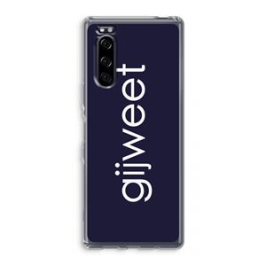 CaseCompany Gijweet: Sony Xperia 5 Transparant Hoesje
