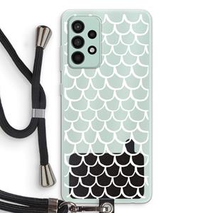CaseCompany Dakpannetjes: Samsung Galaxy A52s 5G Transparant Hoesje met koord