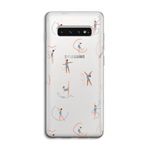 CaseCompany Dancing #3: Samsung Galaxy S10 4G Transparant Hoesje