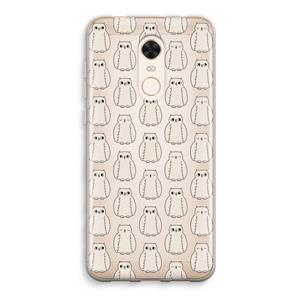CaseCompany Uilen: Xiaomi Redmi 5 Transparant Hoesje
