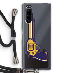 CaseCompany Pew Pew Pew: Sony Xperia 5 Transparant Hoesje met koord