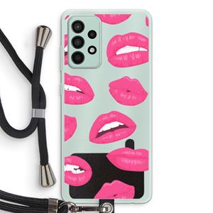 CaseCompany Bite my lip: Samsung Galaxy A52s 5G Transparant Hoesje met koord