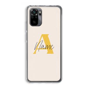 CaseCompany Amber Script: Xiaomi Redmi Note 10 Pro Transparant Hoesje