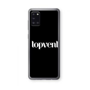 CaseCompany Topvent Zwart: Samsung Galaxy A31 Transparant Hoesje