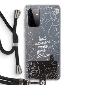 CaseCompany Good stories: Samsung Galaxy A72 5G Transparant Hoesje met koord