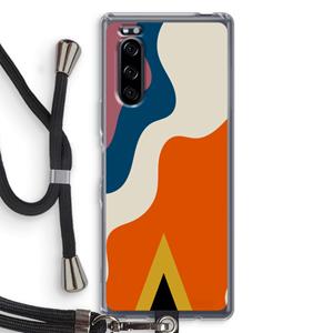 CaseCompany Noor A: Sony Xperia 5 Transparant Hoesje met koord