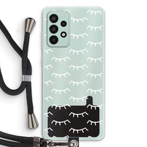 CaseCompany Wimpers: Samsung Galaxy A52s 5G Transparant Hoesje met koord
