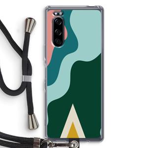 CaseCompany Noor B: Sony Xperia 5 Transparant Hoesje met koord